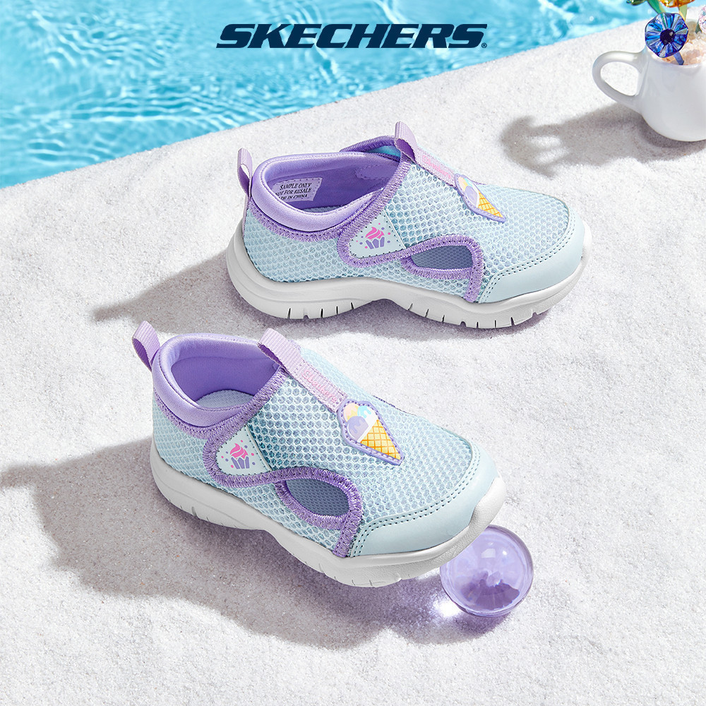 Skechers สเก็ตเชอร์ส รองเท้าแตะ เด็กเล็กผู้หญิง Flex Blast Sandals - 303040N-LTBL