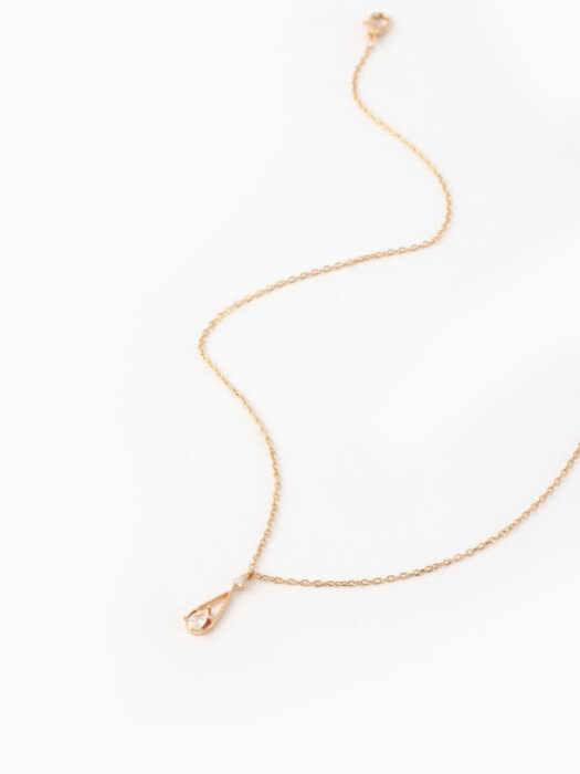 Water Cider Drop Rhinestone Pendant Necklace สร้อยคอผู้หญิงสร้อยคอแฟชั่