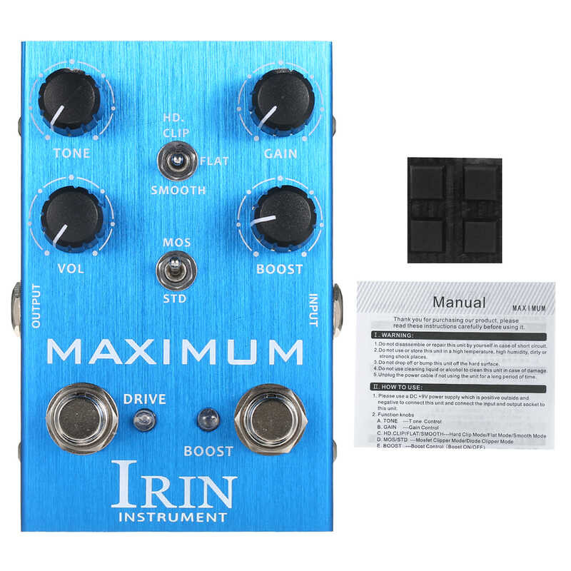 ➧ IRIN Overdrive Guitar Effect 2 สวิตช์โหมดสลับการควบคุมโทนเสีย