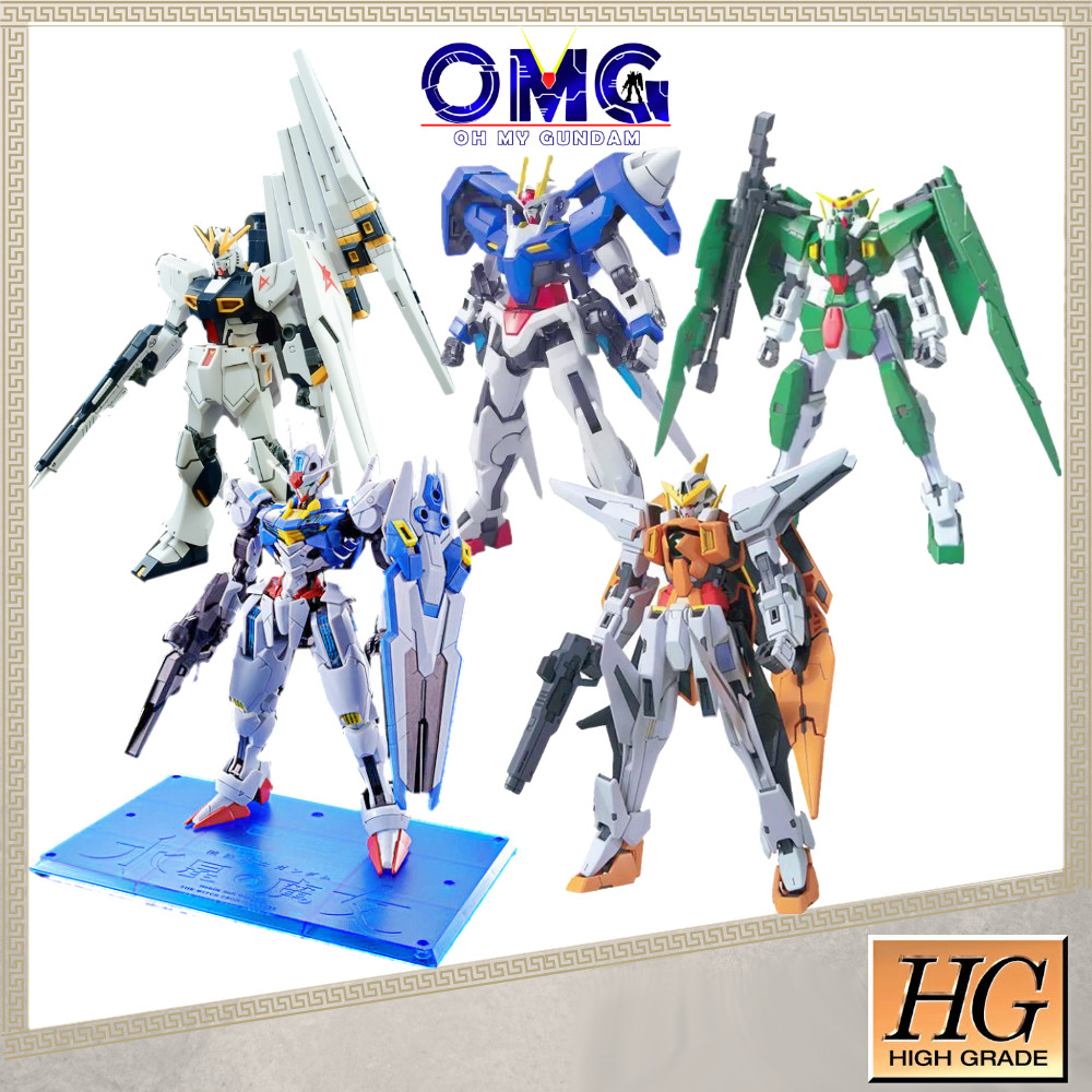 HG RG Model Kit Nu with Fin Funnel Destiny Dynames Exia Barbatos Justice Aerial Red Dragon MGSD Free