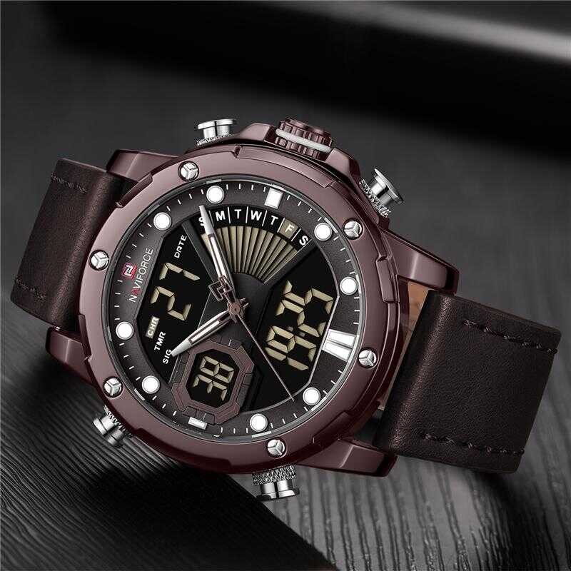 ❤ NAVIFORCE ยอดนิยมหรูหรากีฬาผู้ชายนาฬิกาผู้ชายแฟชั่น