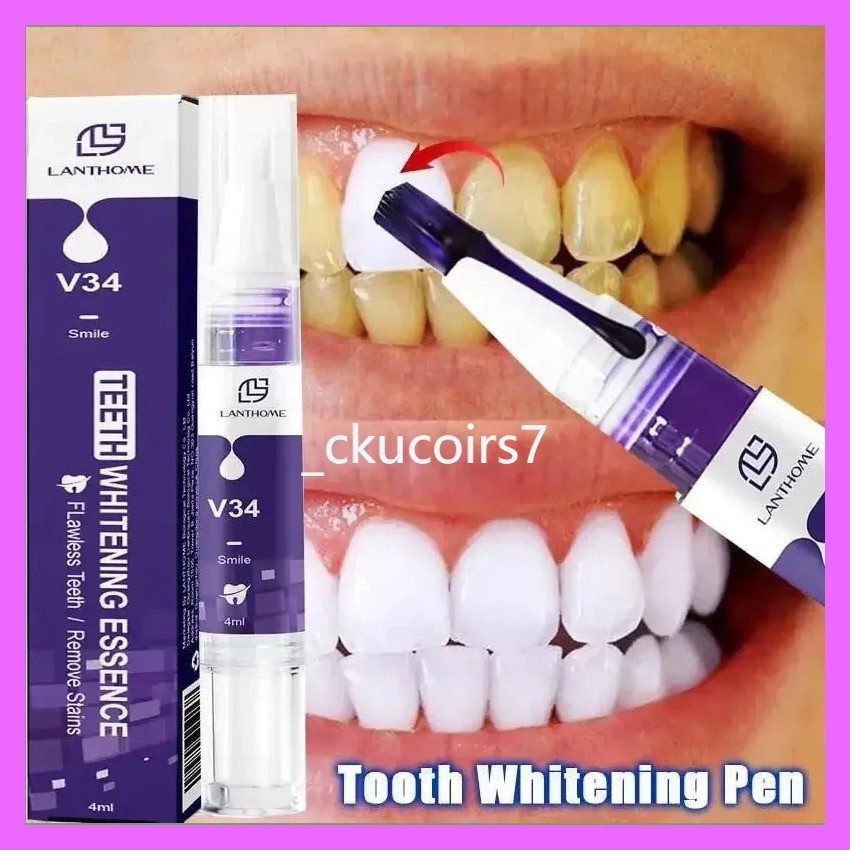 aa V34 Teeth Whitening Pen Purple Whitening Toothpaste Dental Whitening Tartar Removal Tooth Cleani