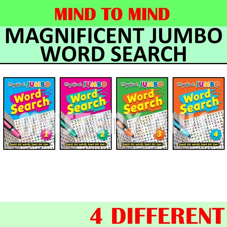 MAGNIFICENT JUMBO WORD SEARCH BOOK 1 2 3 4 - จิตใจต่อจิตใจ
