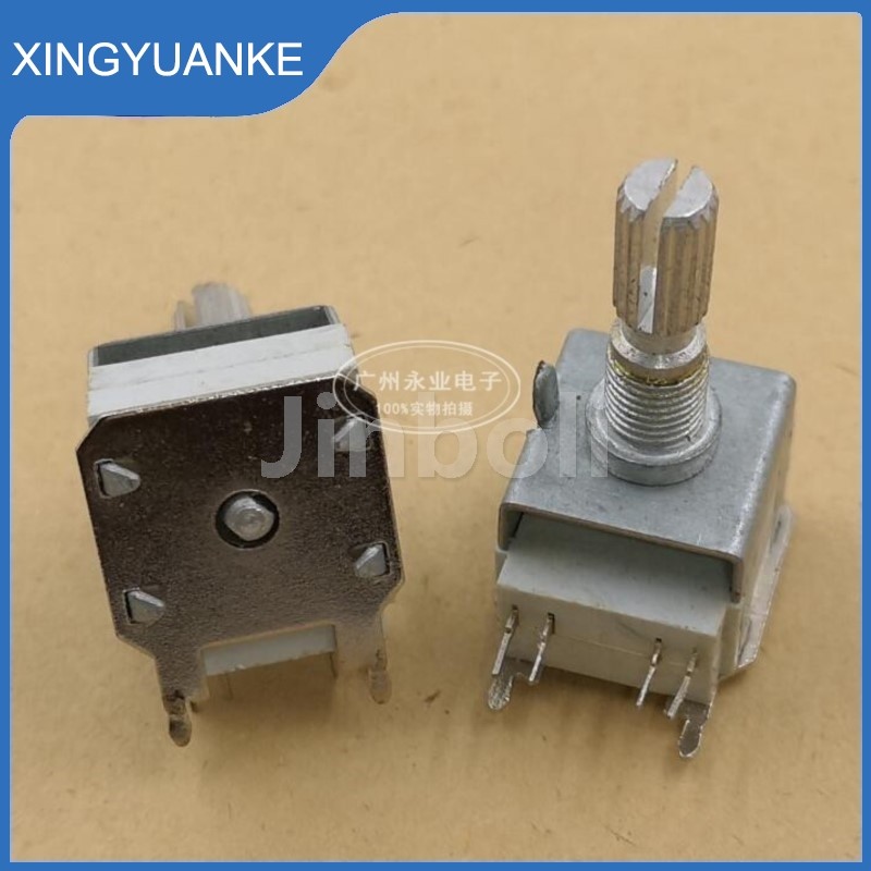 1pcs เครื่องขยายเสียงปรับระดับเสียง Controller สวิทช์ 12 บิต 360 องศาหมุนปรับ Potentiometer Encoder ความยาวเพลา 20 มม.