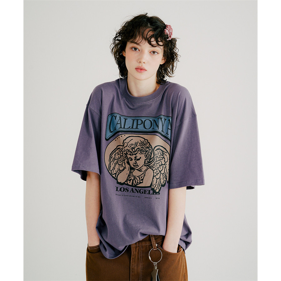 ♞,♘KOREA [ wvproject ] เสื้อยืดแขนสั้น Los Angeles แท้ 100% WTY