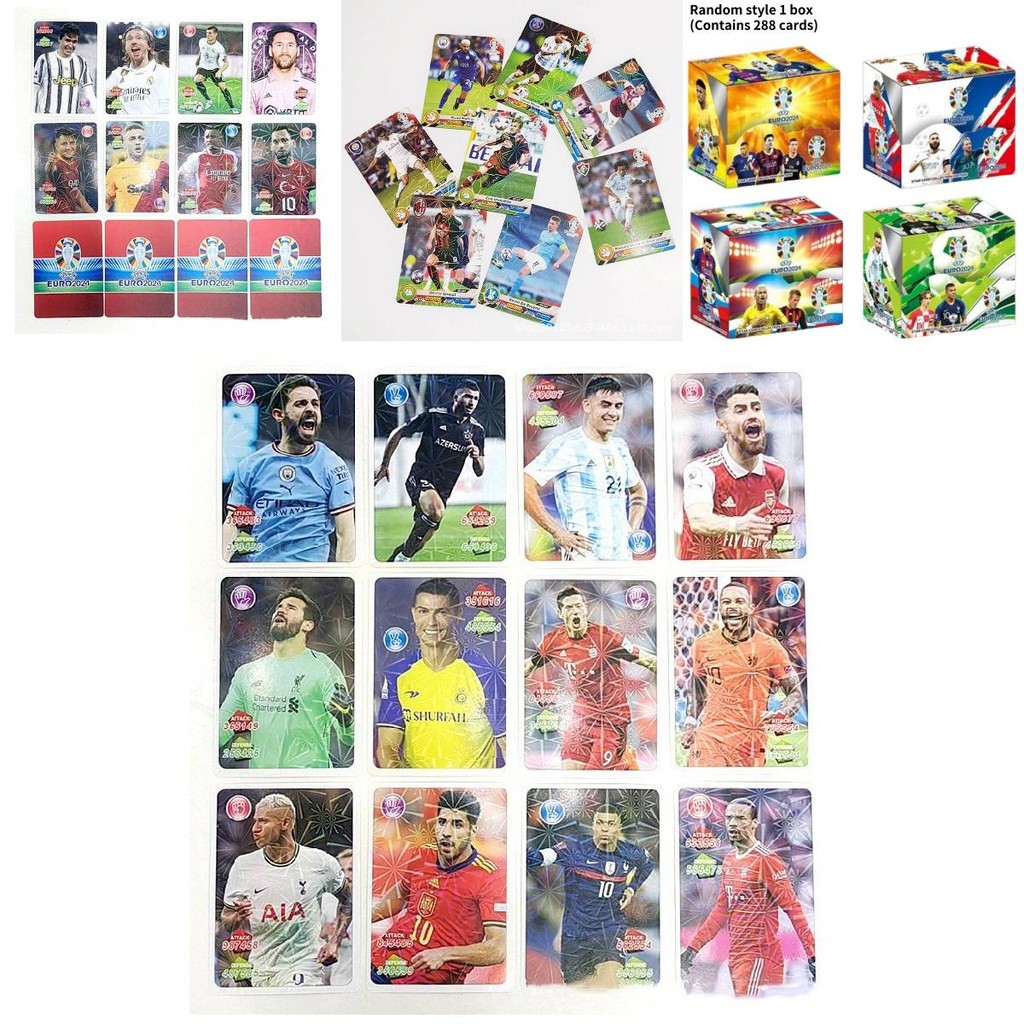 Ultimate Football Star Cards ถ้วยยุโรป Messi Neymar Ronaldo Deck Card Collectible