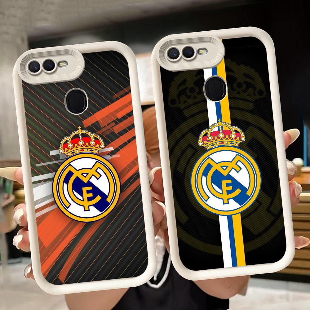 ปลอกอ่อนสําหรับ OPPO F9 F5 A1K F7 A12 A5S A12s A11K A3S A7 A5 A12E Pro สีขาว Q84 จริง M-Madridd