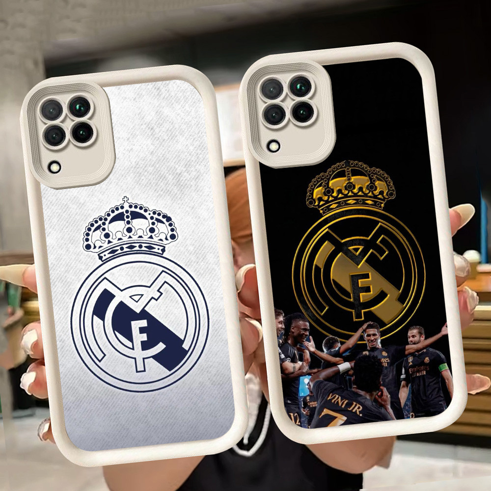 ปลอกอ่อนสําหรับ Samsung M04 A04E A05 A12 A04 F04 J2 A06 A07 A22 J7 Prime Pro 5G สีขาว Q100 Real-Madr