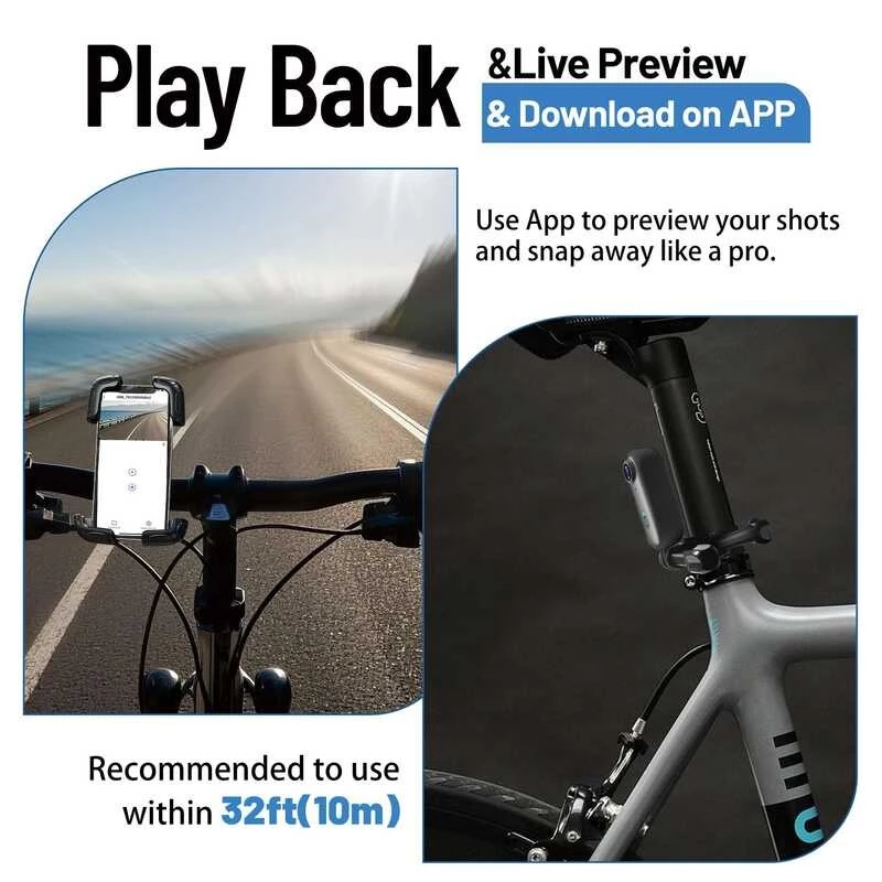 4K กล้องแอคชั่น Mini WIFI 128GB Thumb POV เครื่องบันทึกวิดีโอพกพาพร้อมกล้องกันน้ำ IPX7 ติดหมวกสำหรับ thumbnail 4