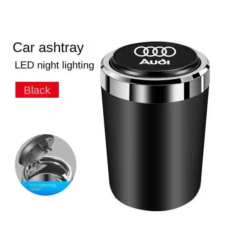▥ 1Pc Audi Ashtrayอุปกรณ์เสริมรถยนต์อุปกรณ์เสริมnoveltyสําหรับa4 B6 B7 B9 A3 8L 8P 8V Q3 A4 B8