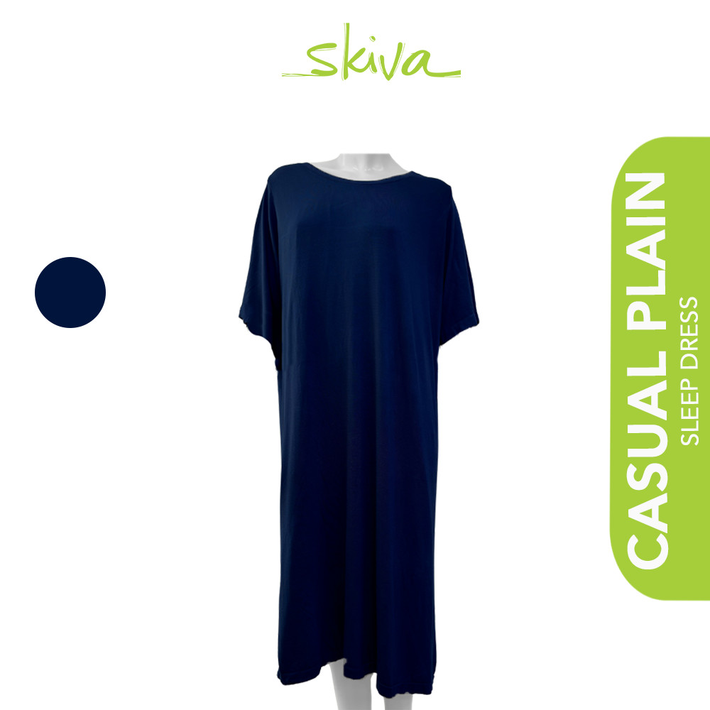 SKIVA Casual Plain Home Wear/ Sleep Dress สําหรับผู้หญิง LT-08