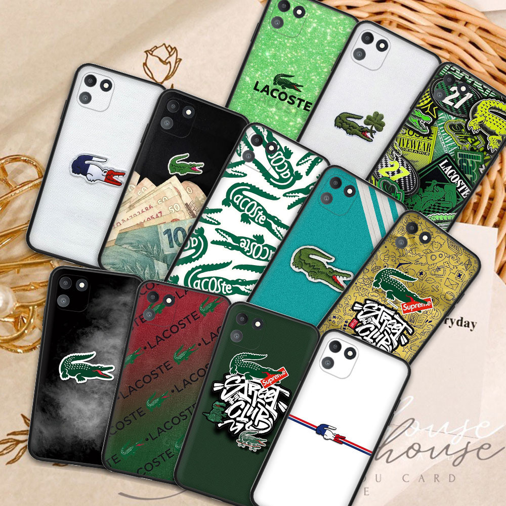 2y54 Lacoste Logo Soft Case เคสโทรศัพท์ซิลิโคน iPhone 14 14Pro 14Plus 14ProMax 15 15Pro 15Plus 15ProMax