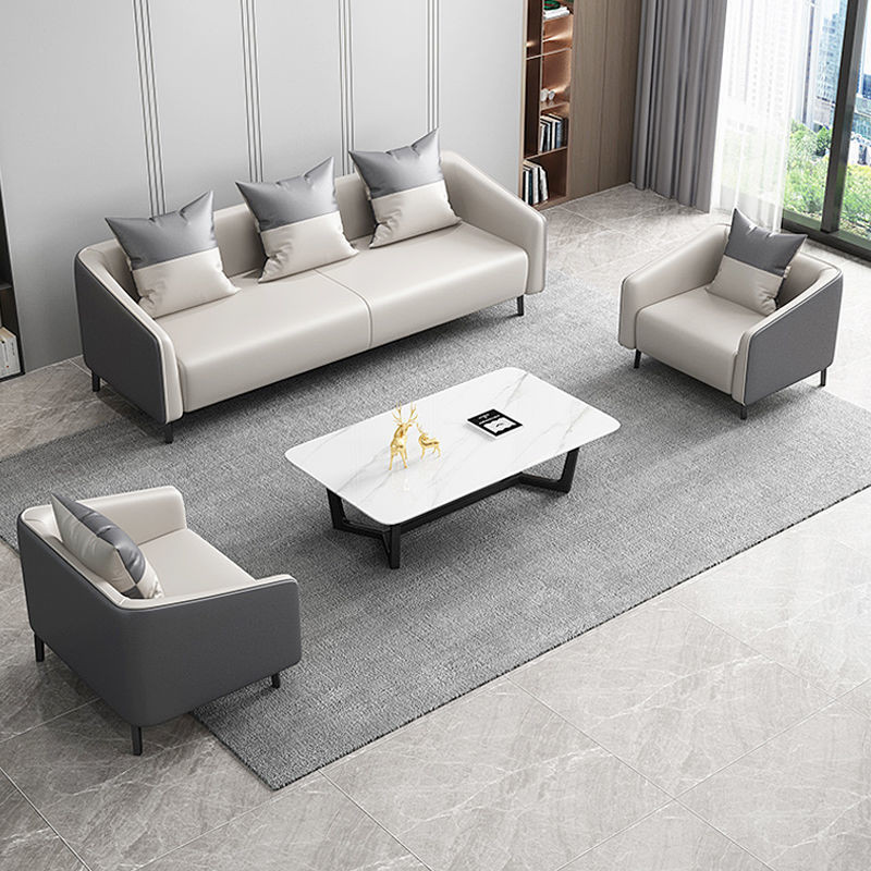 many🔥การประกันคุณภาพ🔥 Office Sofa Modern Simple Coffee Table New Reception Room Hotel Office Sofa