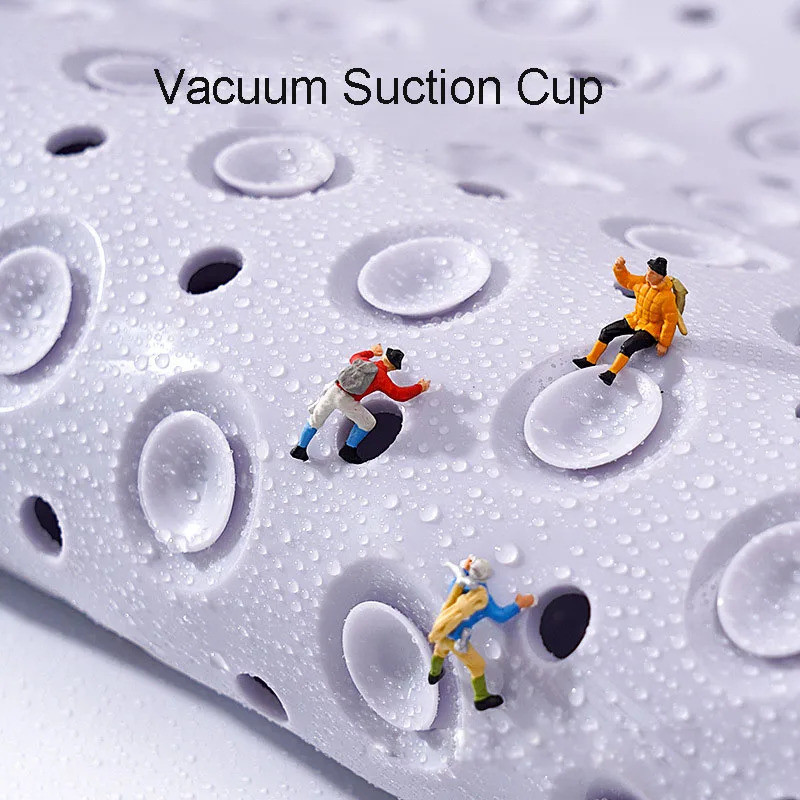 Large Non Slip Safety Suction Cup Bathroom Shower Mat Household Soft Massage Bath Rug Foot Pad Home