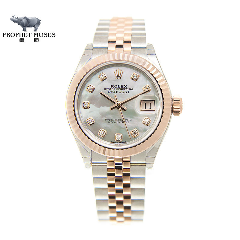 Rolex Rolex เสื้อผ้าผู้หญิง Log Type นาฬิกาผู้หญิง 279171- 0013 หน้าปัด Mother Of Pearl