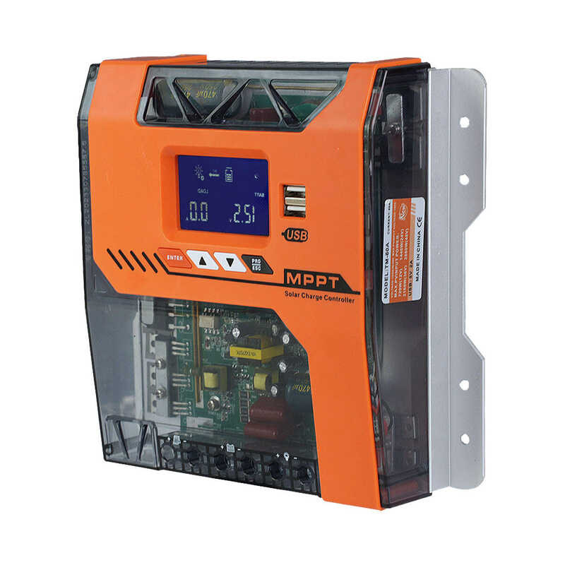 ❤ Y&H 40A MPPT ตัวควบคุมเครื่องชาร์จพลังงานแสงอาทิตย์ 12