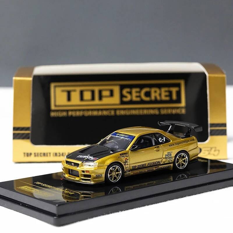 INNO 1:64 GT-R R34 TOP SECRET โมเดลรถอัลลอย