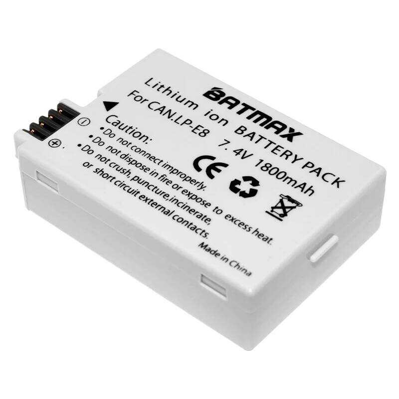 ▥ 1-Pack 1800Mah Lp-E8 LP E8 Lpe8แบตเตอรี่กล้องสำหรับ Canon EOS 550D 600D 650D 700D Kiss X4 X5