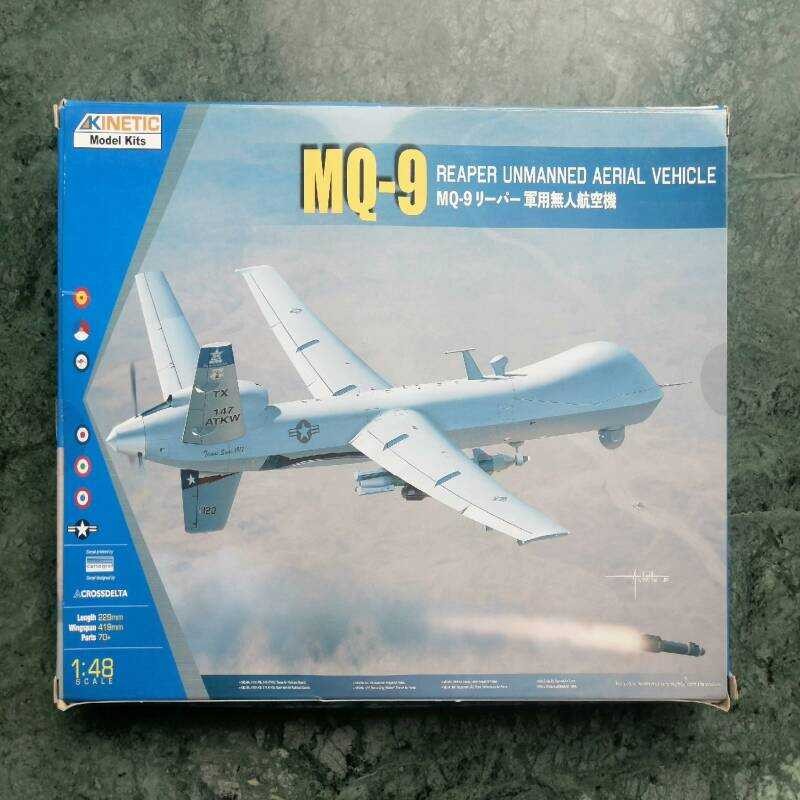 กล่อง KINETIC K48067 1/48 MQ-9 Reaper เสียหาย ยังไม่ได้เปิด แบรนด์ใหม่ ชิ้นส่วนครบถ้วน จัดส่งในพื้น