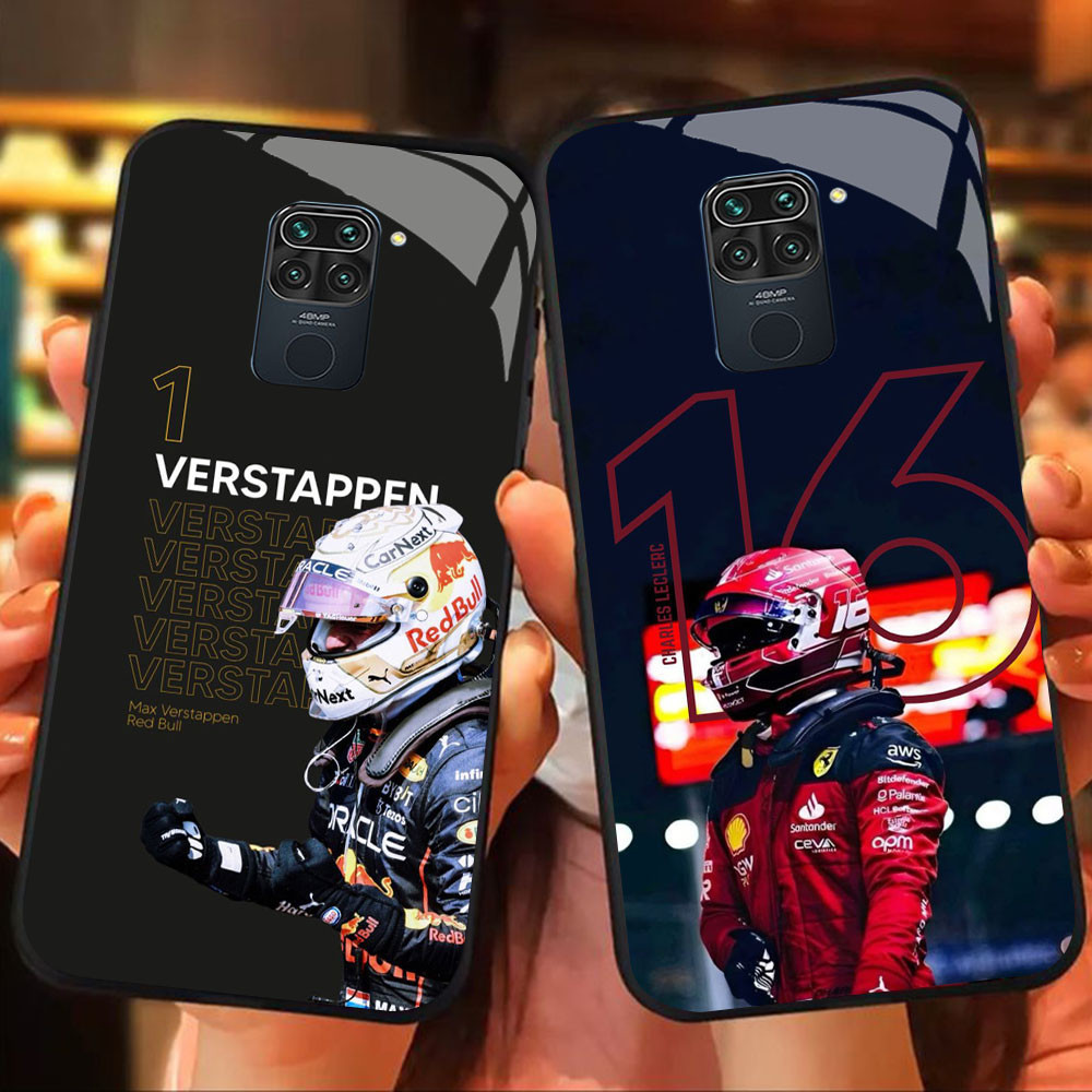 MK-84 Max Verstappen F1 Racing Liquid HD Glass Casing สําหรับ Xiaomi Redmi Note9 9S Poco M2 X3 NFC P