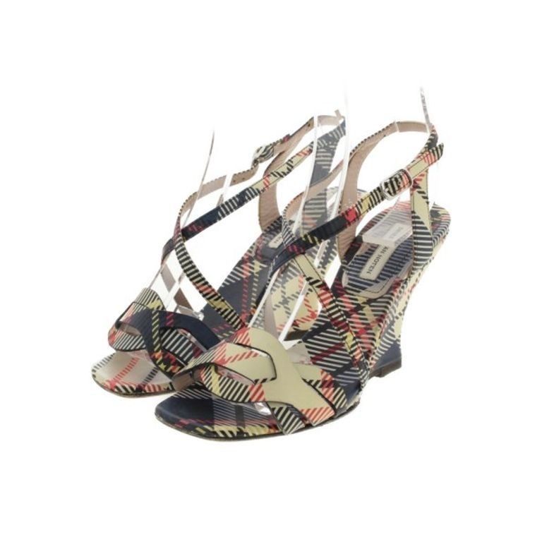 Dries Van Noten TEN M O I R 5 Sandals ivory Women navy red 21.5cm Direct from Japan Secondhand