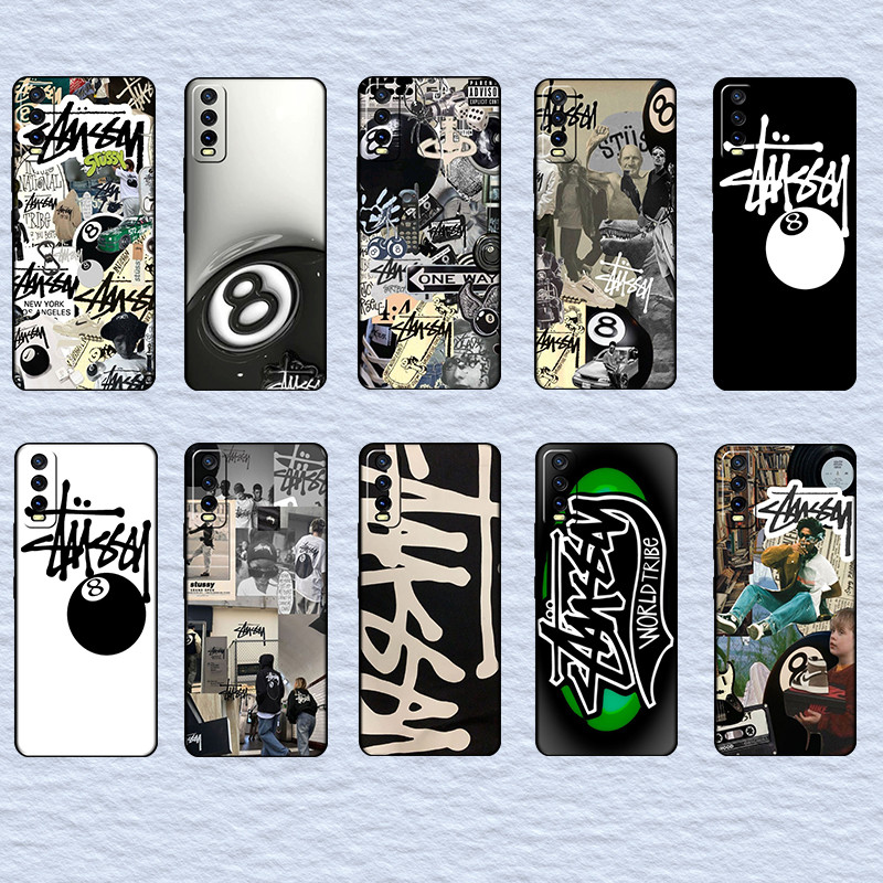 แฟชั่นสําหรับ Vivo Y27 Y27S Y30 Y31S Y31 Y33S Y33T Y35 stussy 8 ball Soft สีดํา TPU เคสโทรศัพท์