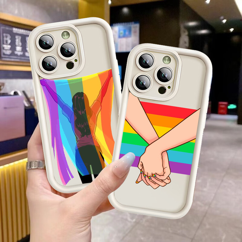 SAMSUNG Ic82 Love Heart LGBT Rainbow กันกระแทกเคสโทรศัพท์สําหรับSamsung Galaxy S24 S23 Plus Ultra FE