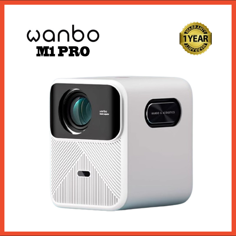 Wanbo M1 Pro Mozart 1 สมาร์ทโปรเจคเตอร์ 900 ANSI Auto Focus Dual 8W ลําโพงซับวูฟเฟอร์โฮมเธียเตอร์