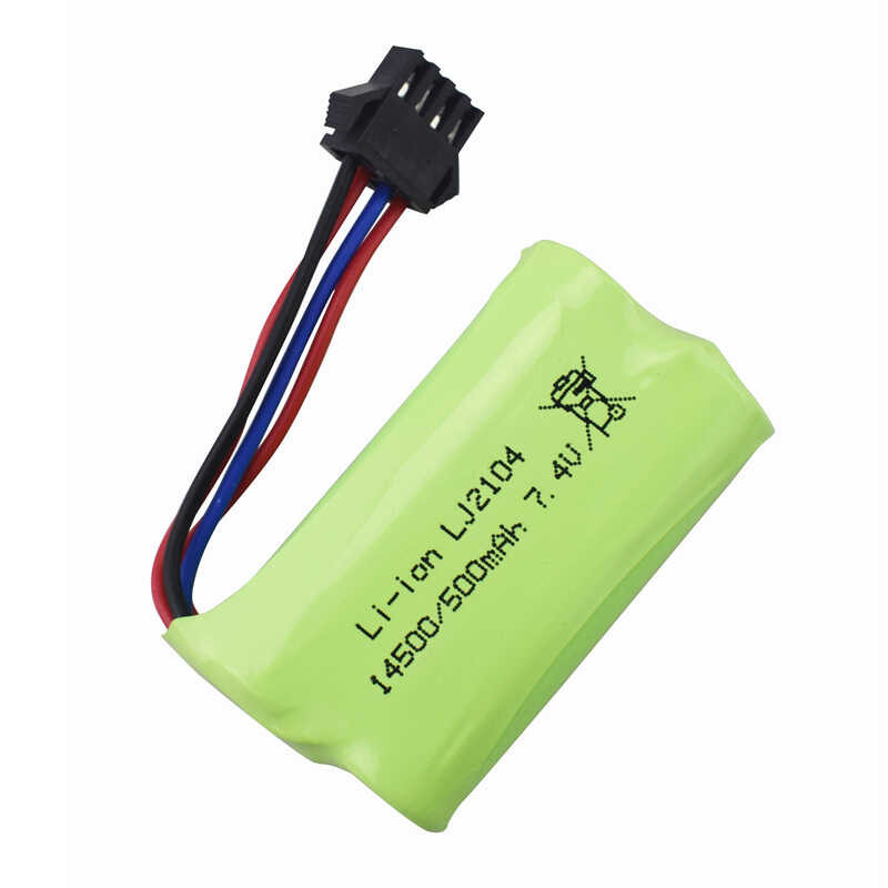Δ 2 ชิ้น 7.4V 500Mah แบตเตอรี่แบบชาร์จไฟสำหรับ Ec16 รีโมทคอ