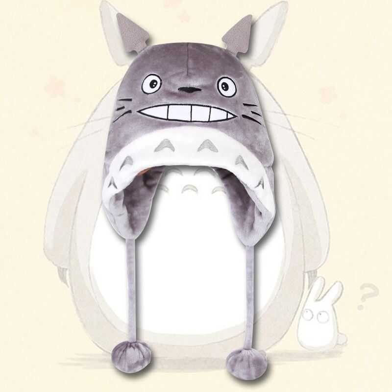 ❤ 「Costume Party K」 เพื่อนบ้านของฉัน Totoro ออกแบบตุ๊กตาฤดูหนาวที่อบอุ่นน่ารักหมวกผู้ชายผู้หญิง