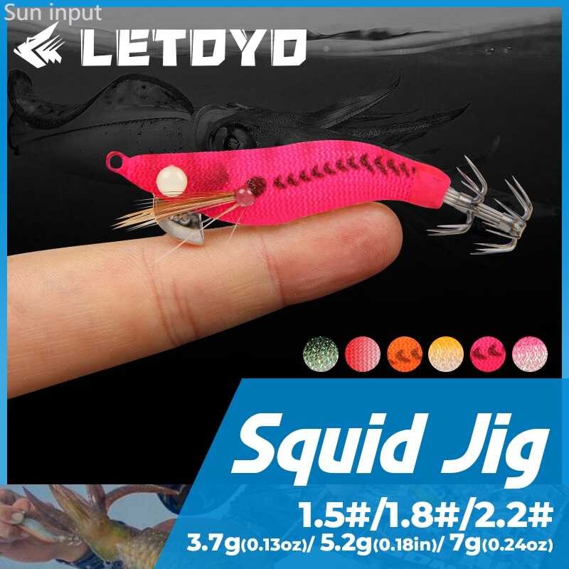 ขอบคุณ Letoyo เหยื่อตกปลาหมึก 1.5# 1.8# 2.2# 6 ที่แตกต่างกันไป โยตกหมึกเรืองแสง เหยื่อตกปลา 1.5# 1.