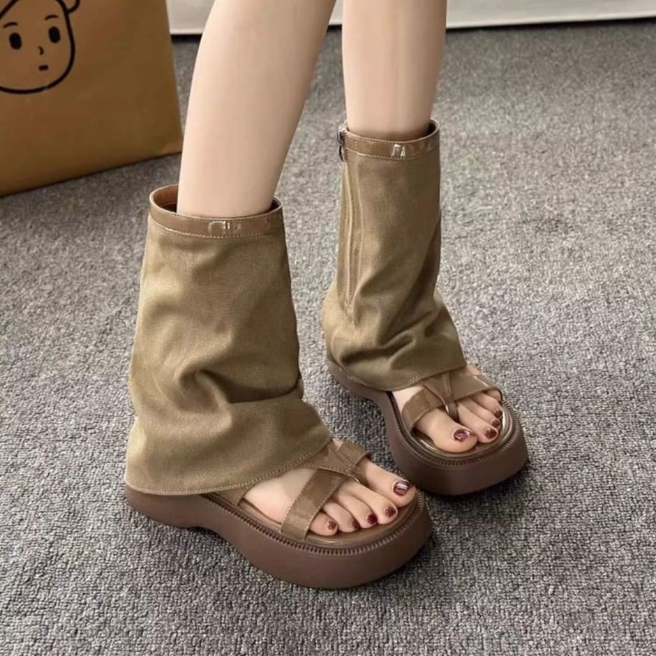 Niche Slip-On Platform Platform Boots Flip-Flops Boots Summer Hot-Selling Sandals Women