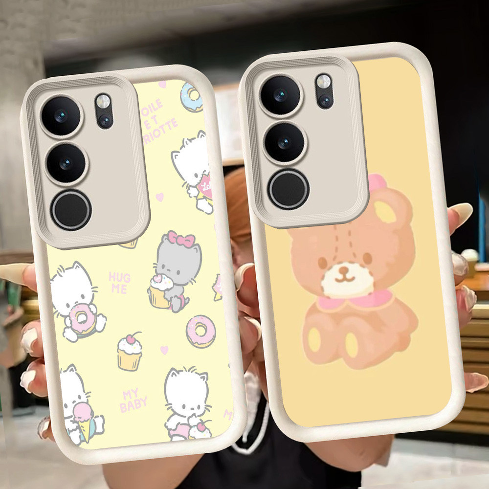 ปลอกอ่อนสําหรับ VIVO Y29 Y81s Y200e V29E V27E V27 Y300 Y100 Y19S Y81 V29 V40 Lite Pro 5G สีขาว Q11 T