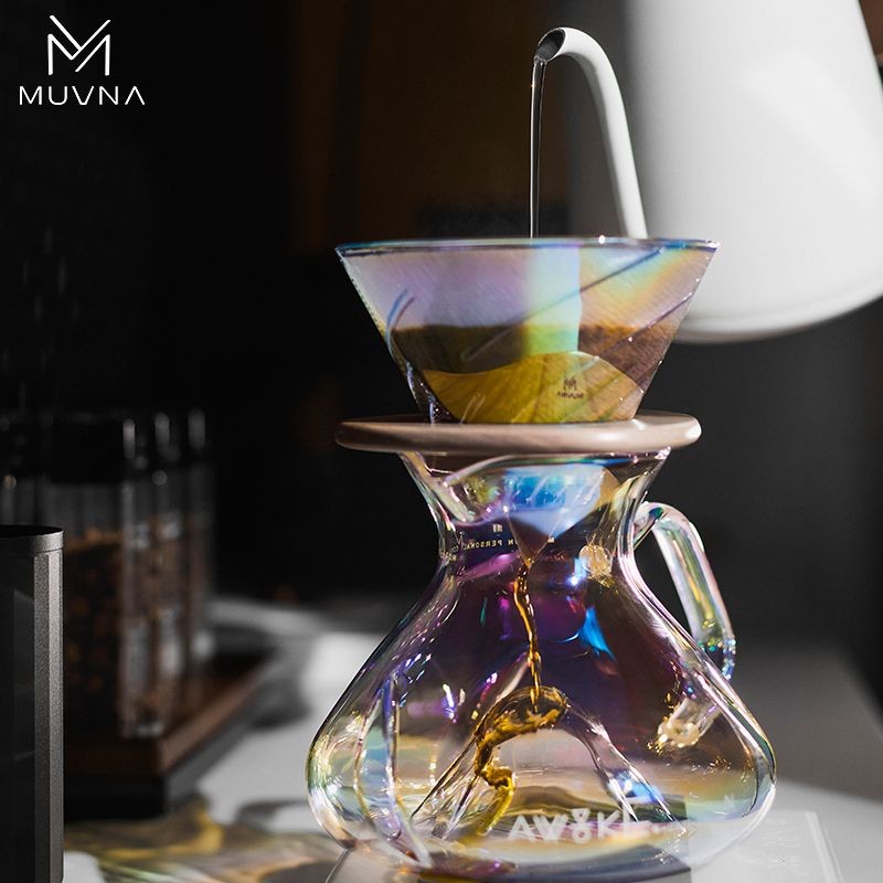 MUVNA MUVNA Tornado Filter Sharing Pot Hand-Brewed Coffee Glass Sharing Pot Set V60 Coffee Filter Cup