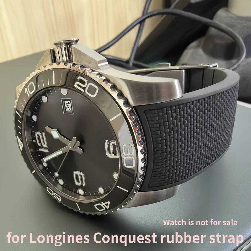 21 มม.Arc-ปากซิลิโคนสําหรับ Longines นาฬิกาดําน้ําสําหรับ HYDROCONQUEST L3.781/L3.781