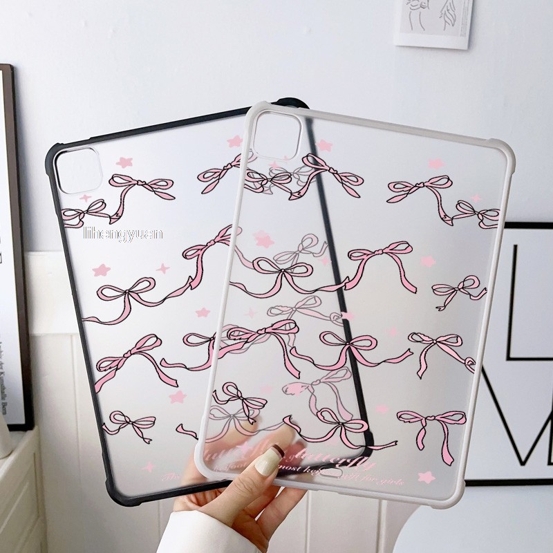 เคสแท็บเล็ต iPad Mini 6 A2567 A2568 A2569 ปกหนังลายโบว์และดอกไม้