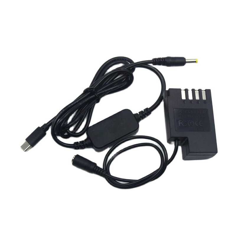 สายชาร์จ c USB C + DCC12 DC Coupler ถอดรหัสได้เต็มรูปแบบ DMW-BLF19 แ ...