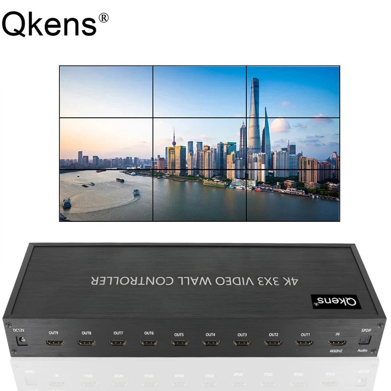 4k 3x3 Video Wall Controller HDMI 3 6 9 TV Splicing กล่อง Multi Screen Splicer Video Wall โปรเซสเซอร