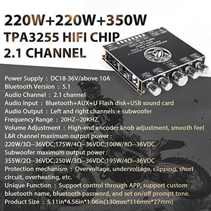 ❤ ต้นฉบับ Xy-S350h 220W * 2 + 350W 2.1 บลูทู เพาเวอร์แอมป์บอร์ด