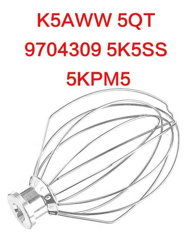 5Qt K5aww Replacement Wie Whip Compatiable Fo Kitchenaid Essoies 9704309 5K5ss 5Kpm5 Stainless St