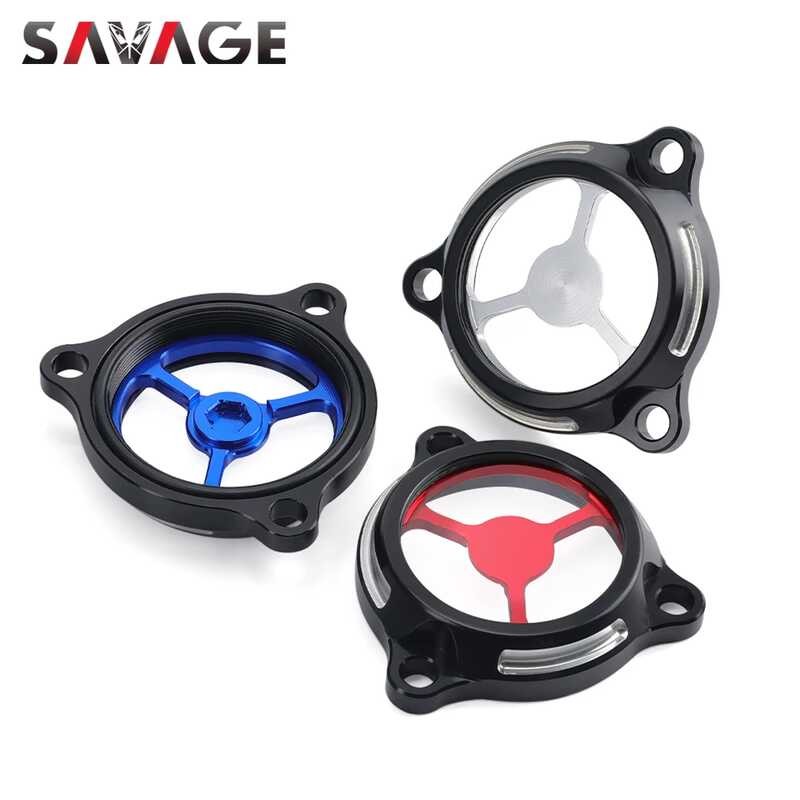 Δ ฝาครอบตัวกรองน้ำมันเครื่องใสสำหรับ SUZUKI DRZ E S / SM Drz4