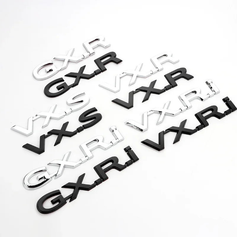 ABS รถ V6 V8 5.7 GXR VXR TXL VXL VXS สัญลักษณ์สีดํา refit โลโก้ Prado Trunk ฝาปิดสติกเกอร์รถอุปกรณ์เ