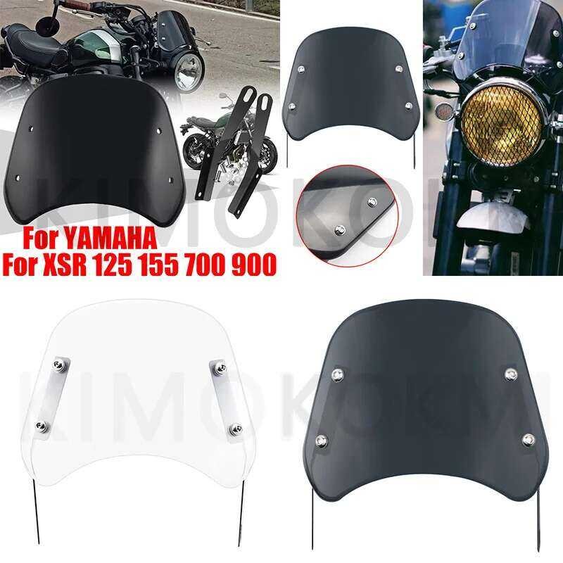 สำหรับ กระจกหน้ารถมอเตอร์ไซค์ดัดแปลง Yamaha XSR700 XSR125 XSR155 XSR900 XSR 700 900