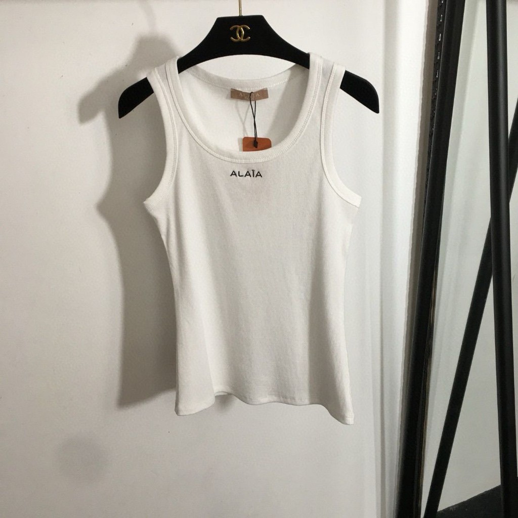 ALIA ใหม่ตัวอักษรเกลียวฤดูร้อนฐานสายคล้องคออเนกประสงค์แขนกุด Slim Top Vest Loan ตอนนี้