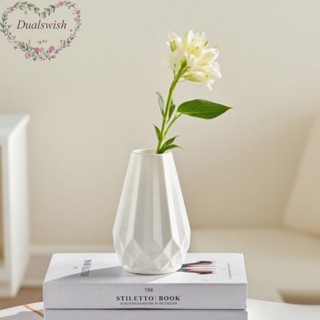 นอร์ดิกแจกันพลาสติกงานฝีมือเลียนแบบเคลือบแจกันสีขาวบริสุทธิ์…