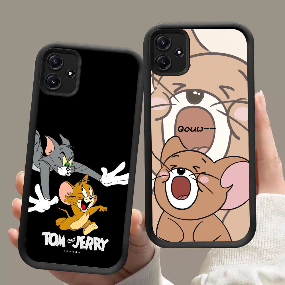 DF-105 Tom and Jerry Luxury Soft Casing สําหรับ Xiaomi Redmi Note 12 13 14 Pro
