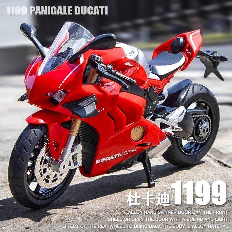 1:12 Dui Panigale V4s Alloy Cross-Country Motorcycle Model Simulation Toy Street Motorcycle Model C