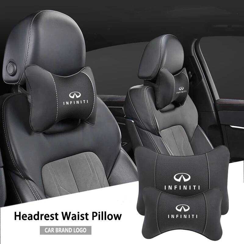 1 ชิ้นรถที่นั่ง Headrest Auto คอเอวหมอนสําหรับ Infiniti Q50 Q50L Q60 Q70L QX30 QX50 QX60 QX70 QX80 E