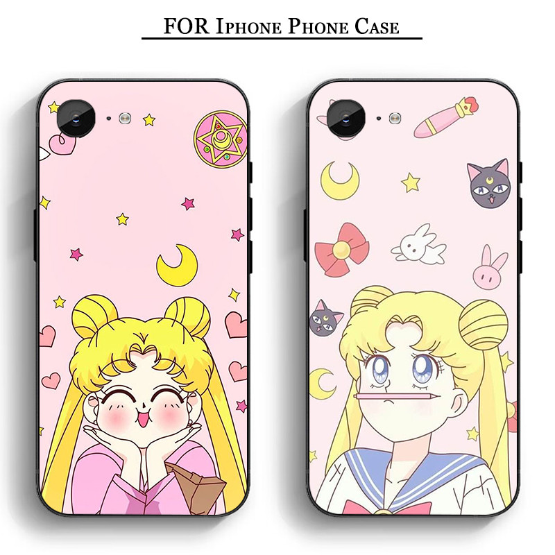 LH237 แมวเซเลอร์มูน iPhone 11 12 Pro Max Mini 6 7 8 Plus Plus 6S X XS Max XR SE Soft Case