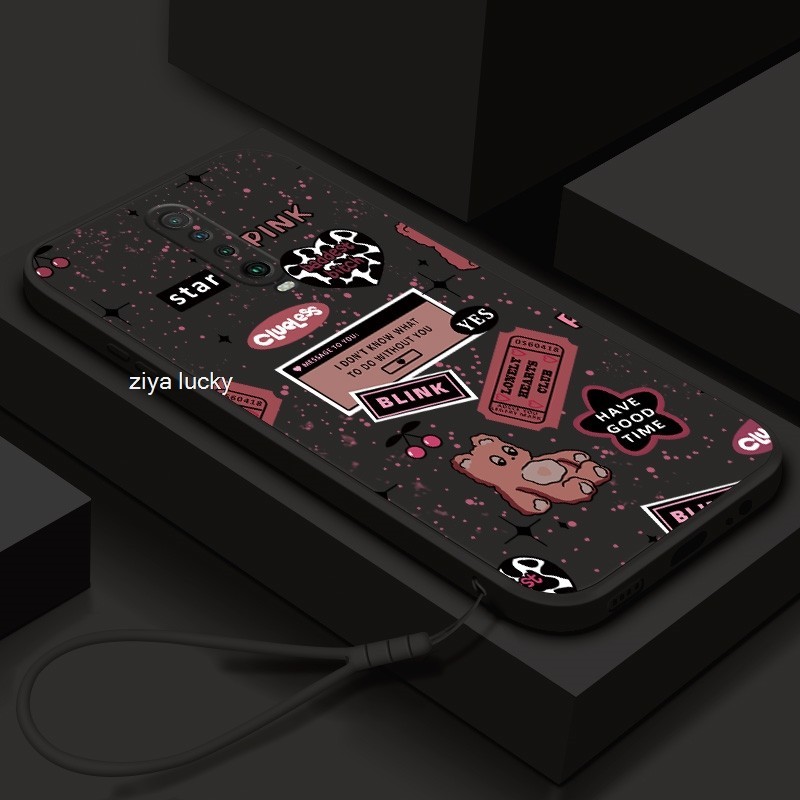 ปลอก hp Redmi K30 K30i K30S K40 K40 Pro Plus K40 Ultra K60 Pro Redmi K60 Ultra Pink Label Bear กล้อง